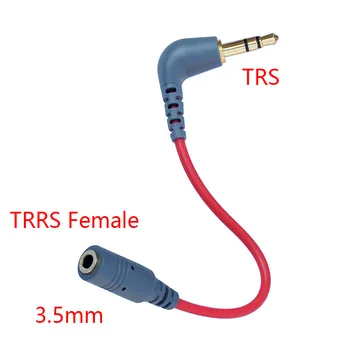 3,5 mm TRRS Weibliche zu TRS Männlichen Kabel 90 Grad Abgewinkelt Adapter Für Mikrofon VIDEOMIC Micro-Typ-Mikrofone