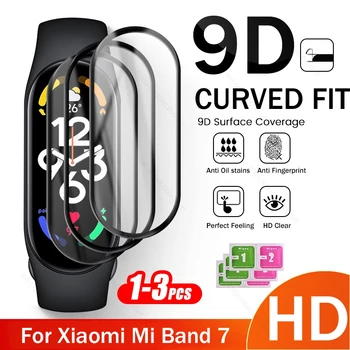 1-3PCS 9D Gebogene Weichen Schutzhülle Glas für Xiaomi Mi-Band-7 Smart Armband Screen Protector Fim Xiomi Meine Band7 MiBand7 Armband