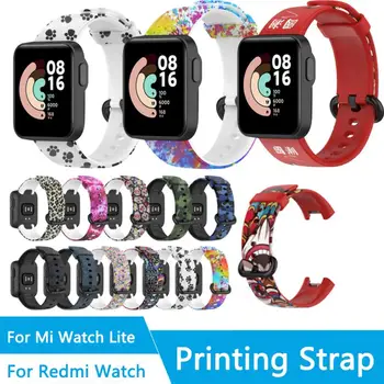Gedruckte Strap For Xiaomi Mi Watch Lite,Gurt Für Redmi Watch 22mm Silikon Ersatz Band Armband Smart Zubehör