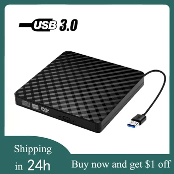 Portable high-speed USB 3.0 Externe CD/DVD ROM Optisches Laufwerk Externe Schlank Disk Reader Desktop PC Laptop Tablet DVD Player
