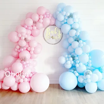 Pastell Rosa Blau Luftballons Garland Arch Kit Geschlecht Offenbaren Dekoration Baby Dusche Kinder Geburtstag Party Hochzeit Taufe