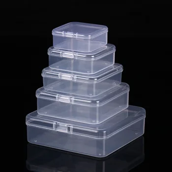 Kunststoff Mini Box Translucent Box, Rechteckige Box Staubdicht Box Verpackung Box Lagerung Durable Schmuck Lagerung Fall Container