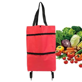 New Folding Einkaufstasche Warenkorb Kaufen Lebensmittel Trolley Tasche Auf Rädern Tasche Kaufen Gemüse Einkaufen Organizer Tragbare Tasche
