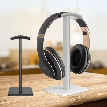 Legierung Kopfhörer Ständer Halter Rack Unterstützung Gamer-Headset-Ständer, Aluminium-Schwarz-Bluetooth-Kopfhörer Aufhänger PC-Gaming-Zubehör