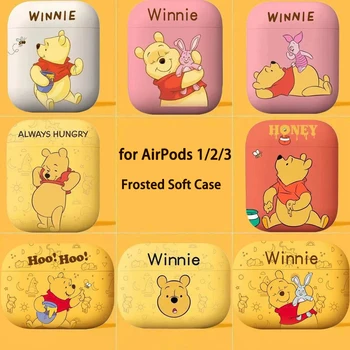 Disney Winnie The Pooh Kopfhörer Fällen für Airpods 2 1 3 Pro Fall Cartoon Nette Bluetooth Kopfhörer Abdeckung