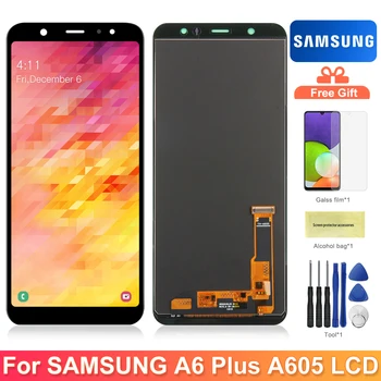 A6 Plus Display Für Samsung Galaxy A6 Plus 2018 LCD Display Touch Screen Digitizer Teile Für Samsung A605 A605F A605FN