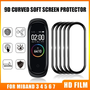 10D Glas Film Für Xiaomi Mi band 8 7 6 5 4 3 Screen Protector Mi Band 7 Smart Armband Volle Schutzhülle HD Hydrogel Filme