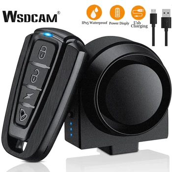 WSDCAM Fahrrad AlarmTaillight Alarm Wasserdichte USB-Lade-Fernbedienung 110 dB Fahrrad Lampe Sicherheit Schutz