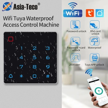 WIFI Tuya Smart App Tür Access Control Digitale Integrierte Keypad 125Khz RFID IP67 Wasserdicht Backlit Card Reader Wiegand Input