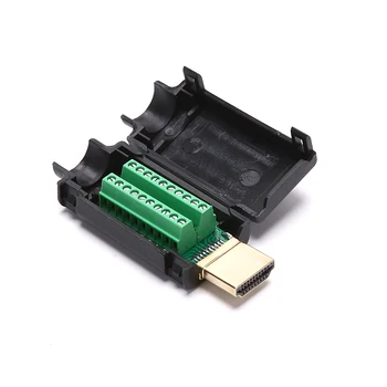 1PCS HDMI 2.0 Adapter Stecker Breakout Zum 20P-Terminal-Board Mit Gehäuse Shell