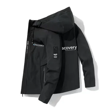 Discovery 2023Jacket Bomber-Jacke für Männer Zip Windbreaker Mantel Frühling Herbst Casual Work Fashion Outdoor-Abenteuer Jacke