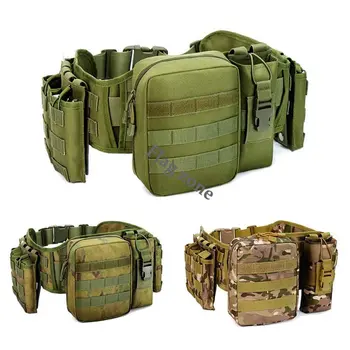 Tactical Molle Belt Pouch Set Multifunktions Army Military Airsoft Kampf Heavy Duty Gürtel Outdoor CS Ausbildung Taille Taschen Set