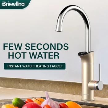 Briwellna 220V Instant Elektrische Wasser Heizung Küche Wasserhahn 2 in 1 Digital Display Küche Mixer Fließendem Wasser-Heizung