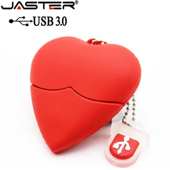 JASTER USB 3.0 rot Herz-förmigen usb flash drive pen drive 4 GB/8 GB/16 GB/32 GB/64 GB Schönheit memory stick schöne Geschenk für Mädchen