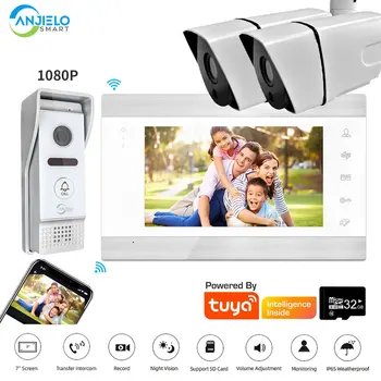 Smart Wifi Video Intercom Für Home 7 Zoll Bildschirm Monitor Intercom Im Privaten Haus Elektronische Türsteher Mit Wi Fi Security Camera