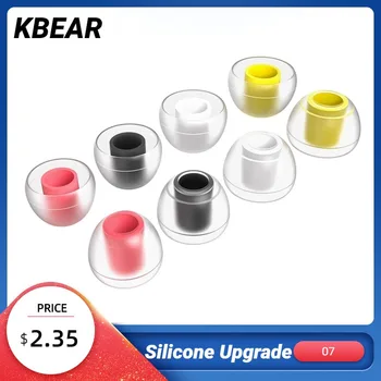 KBEAR 07-Silikon-Upgrade Kopfhörer Ohrpassstücke 1 paar(2pcs) 5pairs(10pcs) Lärm Isolieren Mit S M M - L Größe Für KBEAR TRI-Kopfhörer