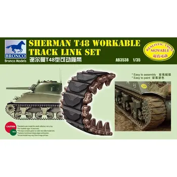 BRONCO AB3538 1/35 Sherman T48 Workable Track Link Set - Skala Modell Kit