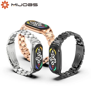 Mi-Band-7 Armband Miband 6 5 4 3 Metall Armbänder für Xiaomi Mi Band 6 Armband Edelstahl Mi Band 8 Smart Uhr Zubehör
