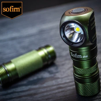 Sofirn Grün-SP40 XPL-LED-Scheinwerfer 1200lm 18650 USB Aufladbare Kopf Taschenlampe mit 18350 Rohr Outdoor-Tool