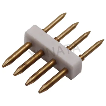 10PCS 2 Pin / 4 Pin Stecker Empfehlen Zubehör Kupfer Pins Einzelne Farbe RGB 110V 220V LED Strip Dropshopping