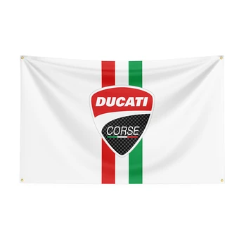 3x5 Ducatis Flagge Polyester Gedruckt Racing Motorrad-Banner-Dekor