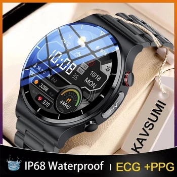 2023 EKG+PPG Smart Uhr Männer Herz Rate Blutdruck Uhr Gesundheit Fitness Tracker IP68 Wasserdichte Smartwatch Für Huawei Xiaomi
