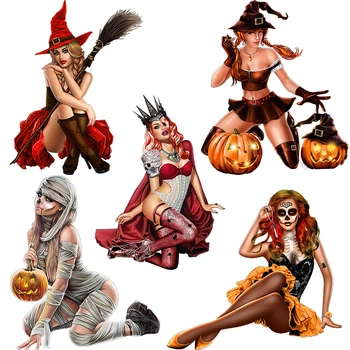 Drei Ratels CP14 Halloween Hexe Lustig Urlaub Dekorative Aufkleber