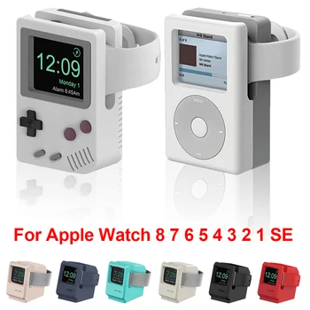 Schreibtisch Halter Halterung Für Apple Watch Series 8 7 6 5 4 3 2 1 SE Silikon Ladegerät Stehen Für iWatch 8 7 6 5 4 3 2 1 SE-Zubehör