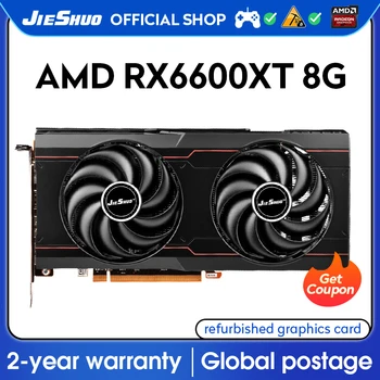 AMD RX 6600XT 8GB Gaming Grafikkarte GDDR6 2048 GPU 128-bit-JIESHUO RX6600XT 8G Desktop Computer Veo Office-Mining-KAS ETC RVN