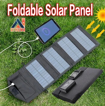 Faltbare Solar Panel Ladegerät 60W mit Sunpower Zellen, die für Camping und Reisen, Tragbarer USB-Solar-Ladegerät für Handy
