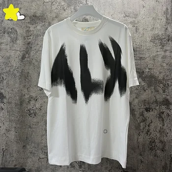Männer Frauen Hip-Hop-Graffiti-Inkjet-Big Logo ALYX T-Shirt Männer Frauen Beste Qualität Weiß 1017 ALYX 9SM Funktionale Tee Top