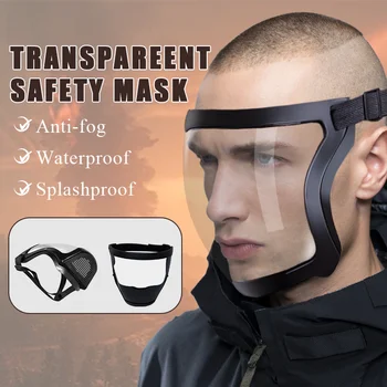 Maske Gesicht Schild Brillen HD TP Super-Schutz-Anti-fog Full Face Shield Kopfbedeckung Wiederverwendbare Küche Sicherheit Schutz Neue