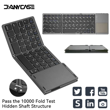 Mini folding Tastatur Touchpad Bluetooth-kompatiblen 3.0 Faltbare Drahtlose Tastatur für Windows,Android,ios Tablet ipad Telefon