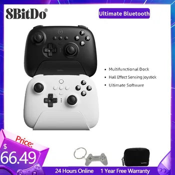 8BitDo - Ultimate-Wireless-Bluetooth-Gaming-Controller mit Ladestation für Nintendo Switch und PC, Windows-10, 11 -, Dampf -