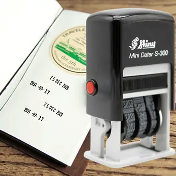 S-300-Versand Empfangen Self-Farbwerk DIY Datum-Stempel Mini-DIY-Datum-Stempel-Selbst-Farbwerk Scrapbooking Schreibwaren Stempel Rollenden Rad