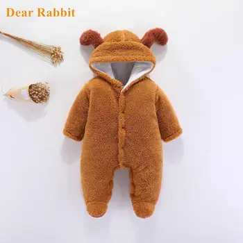 Baby Herbst winter warm jumpsuit cartoon little bear cute toddler romper krabbeln Kleidung Neugeborenen Jungen Kostüm Kleidung Overall