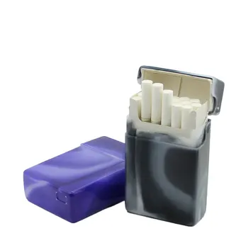 Kunststoff-Flip Cover Zigarette Fall Tragbare Getrennt Lagerung Zigarette Box Druck-proof Leichter Halter Box Rauchen Zubehör