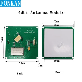 FM-507 Größe 70*70mm Integrierte 4dBi-Keramik-Antenne-Detektor-Reichweite Bis 3 Meter, 915Mhz RFID UHF-Reader-Modul Whit Android SDK