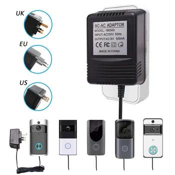 für Wifi Wireless Video Türklingel Kamera Power Adapter UNS UK EU Stecker 18V AC Transformator Ladegerät für IP Video Intercom Ring 110 V-240 V