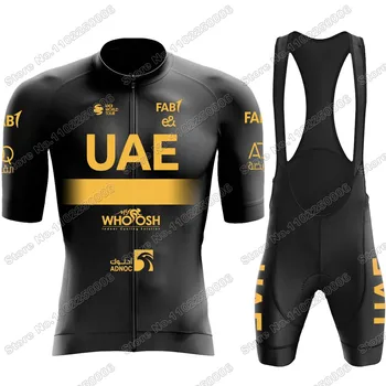 Golden Team UAE 2023 Radfahren Kleidung Sommer Mode Radfahren Jersey Set Kurze Ärmel Hohe Qualität Straße Fahrrad Shirts Anzug MTB