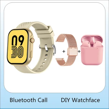 Frauen Smart Uhr Mann Smartwatch 2023 Wasserdicht IP67 2,0 Zoll Full Touch Bildschirm Bluetooth Antwort Zifferblatt Call Fitness Armbanduhr