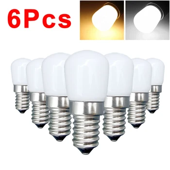 6/1Pcs Mini LED Glühbirnen E14 E12 LED Kühlschrank Glühbirne Ersatz Halogen Schraube Birne Für Kühlschrank Vitrinen