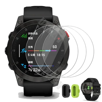 (3+2) Für die Garmin epix / epix 2 Smart Watch (3pcs) Gehärtetem Glas Screen Protector & (2 Stück) Ladegerät Port Stecker Anti-Staub-Abdeckung