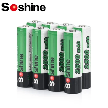 Soshine 2/4/8/16/20PCS 1.2 V AA 2500mAh Ni-MH Akku Ni-mh für Temperatur Gun Taschenlampe Batterien der Fernbedienung