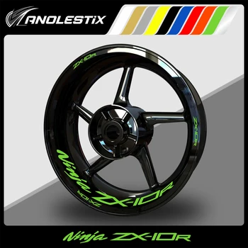 AnoleStix Reflektierende Motorrad Rad Aufkleber Hub Aufkleber Rim Streifen Band Für Kawasaki ZX-10R ZX 10R 2019 2020 2021 2022 2023