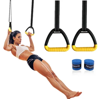 Gymnastik Ringe mit Verstellbaren Trägern für Erwachsene Kind Volle Körper Festigkeit Ausbildung Pull Ups Fitness Übung Crossfit Workout