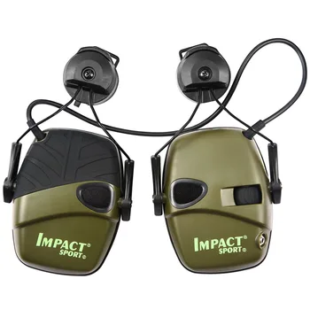 Auswirkungen sport Jagd Schießen Helm Elektronische Ohrenschützer Helm verfolgen adapter Tactical Kopfhörer-Halter noise Reduktion Ohrenschützer