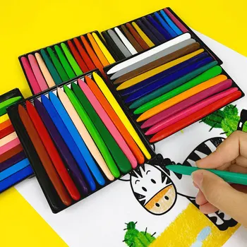 Keine Schmutzigen Hände Dreieckigen Wachsmalstifte Sicher Nicht giftig Färbung Bleistift Für Schüler Kinder Kinder Schreibwaren Schule Liefert