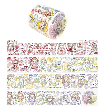 1pcs/1lot Dekorative Klebebänder Cartoon-Mädchen Molinta Colorfull Dekorative Scrapbooking DIY Papier japanischen Aufkleber