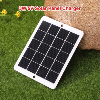 SunPower 3W 5V 160*120MM USB Solar Panel für Handy Solar Ladegerät Generator Power Bank Tragbare Solar-Panels W/Karabiner